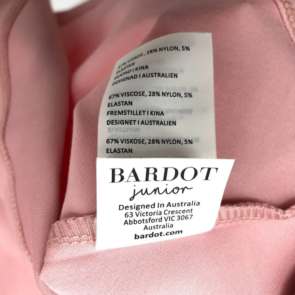 BARDOT JUNIOR Girl's Dasha Ruffle Dress Size 6 Pink Peachskin Long Sleeve NWT